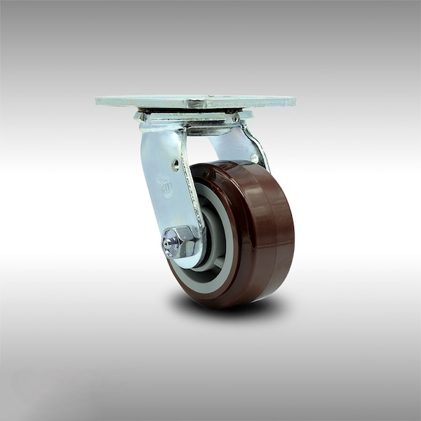 4 Inch Stainless Steel Polyurethane Wheel Swivel Caster with Ball Bearing SCC